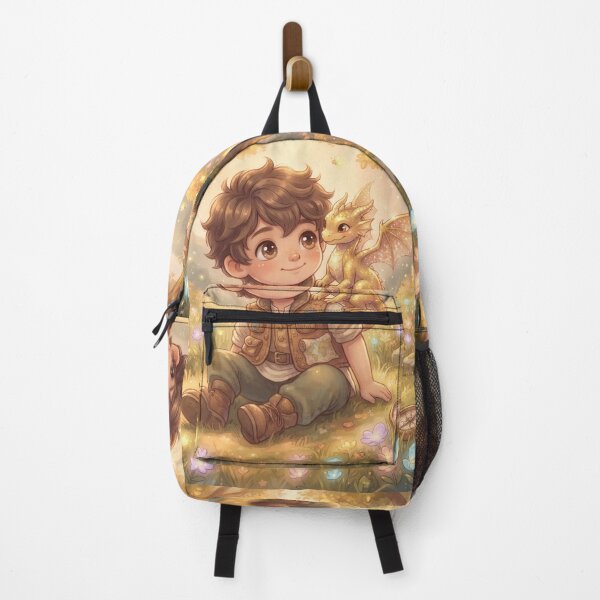 Item preview, Little Explorer Boy With Baby Dragon designed and sold by Azurart2.