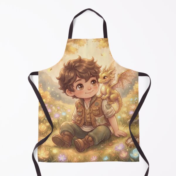 Item preview, Little Explorer Boy With Baby Dragon designed and sold by Azurart2.