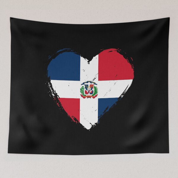 Item preview, Distressed Dominican Republic Flag Heart DO designed and sold by shitpostee.