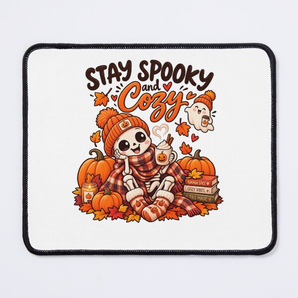 Item preview, Stay Spooky & Cozy – Cute Skeleton Autumn Halloween Design designed and sold by Kiinaaa.