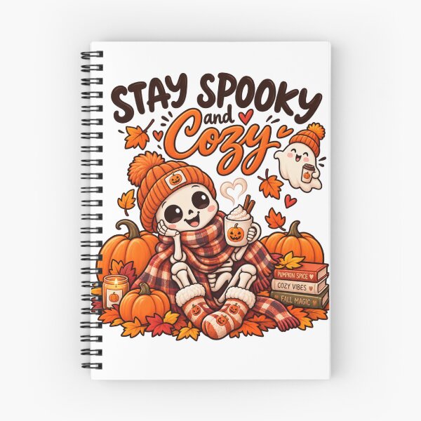 Item preview, Stay Spooky & Cozy – Cute Skeleton Autumn Halloween Design designed and sold by Kiinaaa.