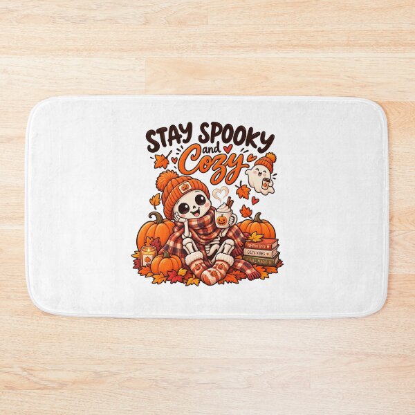 Item preview, Stay Spooky & Cozy – Cute Skeleton Autumn Halloween Design designed and sold by Kiinaaa.