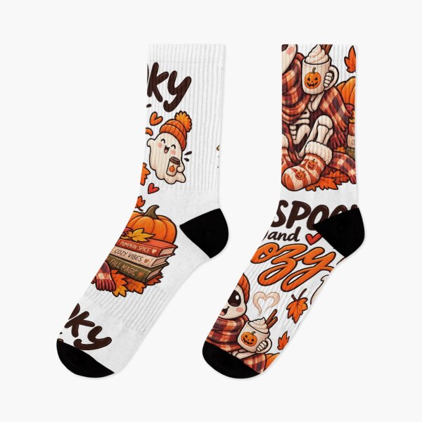 Item preview, Stay Spooky & Cozy – Cute Skeleton Autumn Halloween Design designed and sold by Kiinaaa.