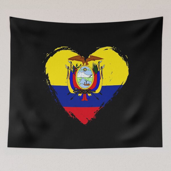 Item preview, Distressed Ecuador Flag Heart EC designed and sold by shitpostee.