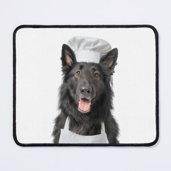 Item preview, Belgian Sheepdog Chef Dog Funny Cooking Apron Hat Cute Pet Portrait designed and sold by LazyOwlStore.