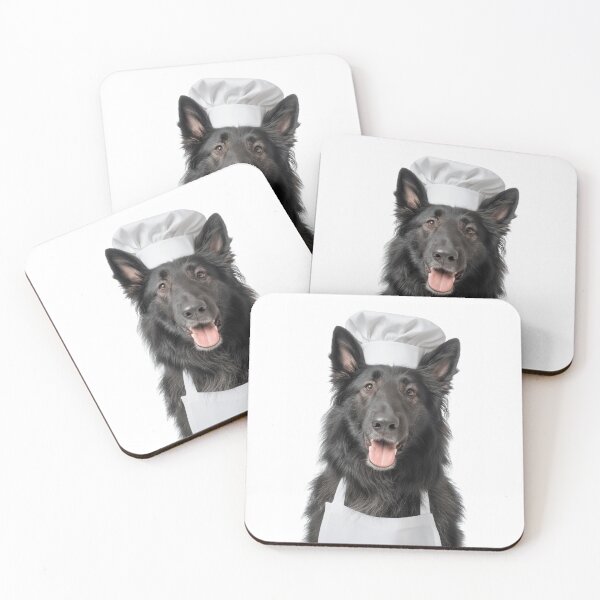 Item preview, Belgian Sheepdog Chef Dog Funny Cooking Apron Hat Cute Pet Portrait designed and sold by LazyOwlStore.
