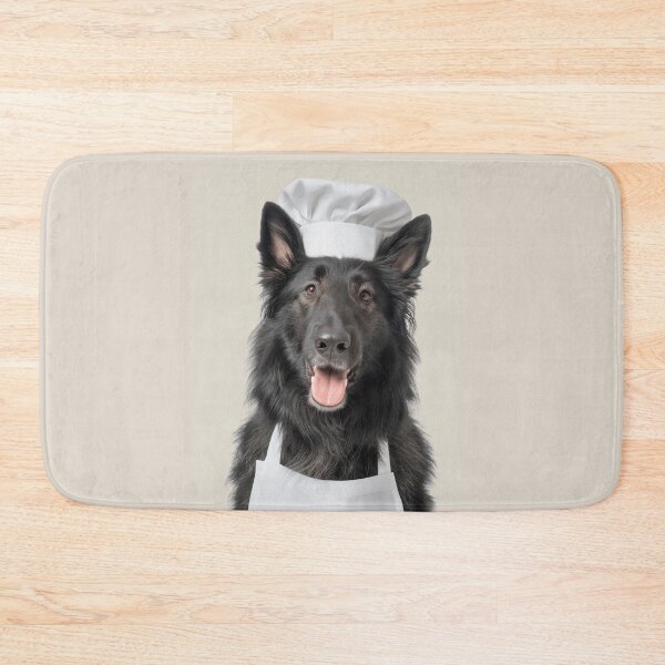 Item preview, Belgian Sheepdog Chef Dog Funny Cooking Apron Hat Cute Pet Portrait designed and sold by LazyOwlStore.