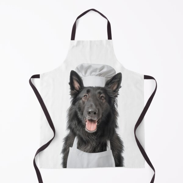 Item preview, Belgian Sheepdog Chef Dog Funny Cooking Apron Hat Cute Pet Portrait designed and sold by LazyOwlStore.