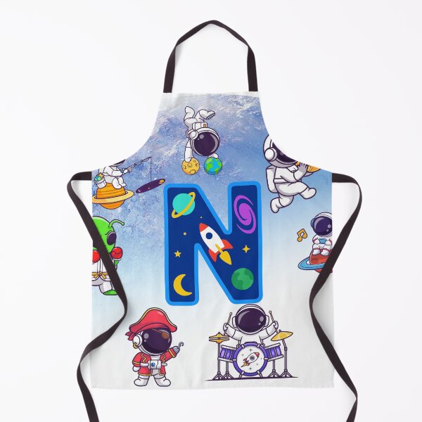 Item preview, Cute Space Astronaut Letter N. Monogram Kids Art designed and sold by BoldcreationsM.