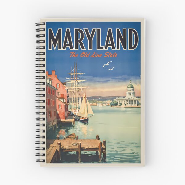 Item preview, Maryland Annapolis Painterly Illustration Travel Art Vintage designed and sold by KrisSidDesigns.