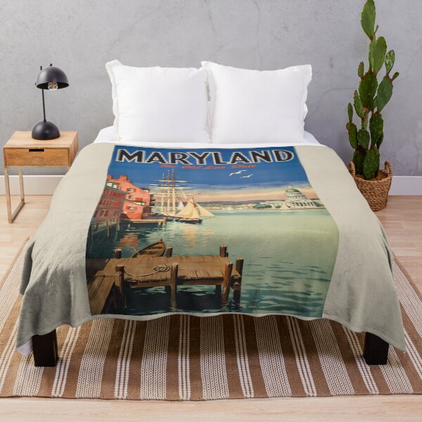Item preview, Maryland Annapolis Painterly Illustration Travel Art Vintage designed and sold by KrisSidDesigns.