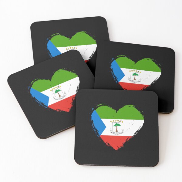 Item preview, Distressed Equatorial Guinea Flag Heart GQ designed and sold by shitpostee.