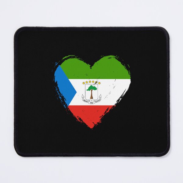 Item preview, Distressed Equatorial Guinea Flag Heart GQ designed and sold by shitpostee.