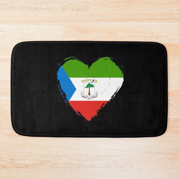 Item preview, Distressed Equatorial Guinea Flag Heart GQ designed and sold by shitpostee.