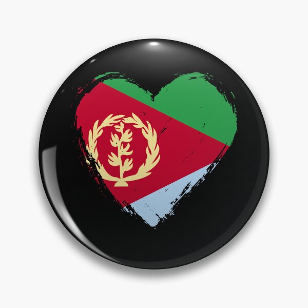 Item preview, Distressed Eritrea Flag Heart ER designed and sold by shitpostee.