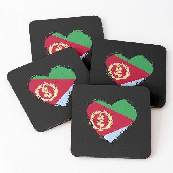 Item preview, Distressed Eritrea Flag Heart ER designed and sold by shitpostee.