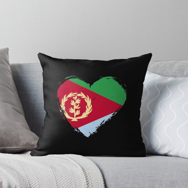 Item preview, Distressed Eritrea Flag Heart ER designed and sold by shitpostee.