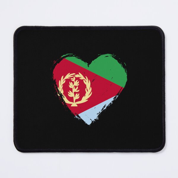 Item preview, Distressed Eritrea Flag Heart ER designed and sold by shitpostee.