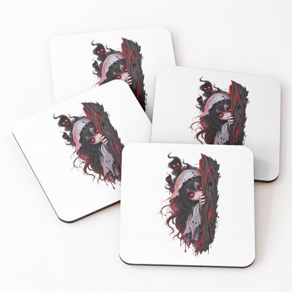 Item preview, Creepy Ghost Girl Horror Sticker | Dark Red Horror Aesthetic | Spooky Gothic PNG designed and sold by Ishratparween11.
