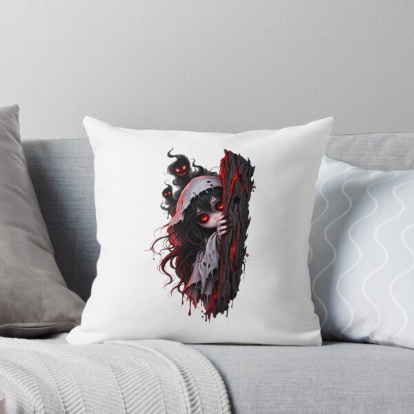 Item preview, Creepy Ghost Girl Horror Sticker | Dark Red Horror Aesthetic | Spooky Gothic PNG designed and sold by Ishratparween11.