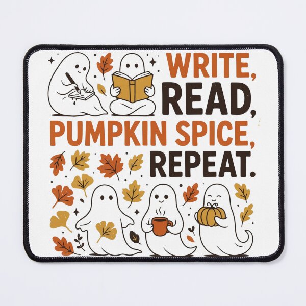 Item preview, Write Read Pumpkin Spice Repeat Spooky Bookish Fall designed and sold by OakAndThread.