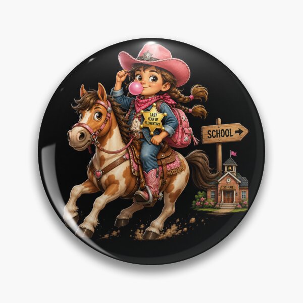 Item preview, First Day of My Last Year in Elementary,New Cowgirl In Town Last Year Of Elementary Riding Horse Pink designed and sold by Crystal-Tree.