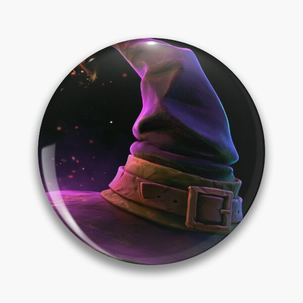Item preview, Witchy Halloween Hat Glowing Violet and Green designed and sold by FrostyFrisby.