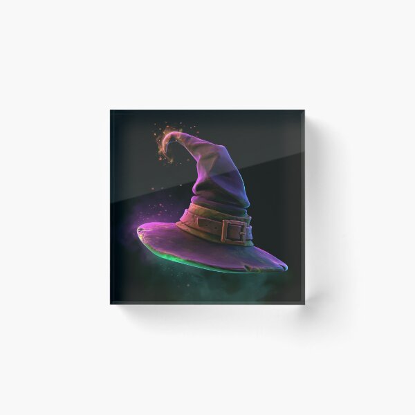 Item preview, Witchy Halloween Hat Glowing Violet and Green designed and sold by FrostyFrisby.