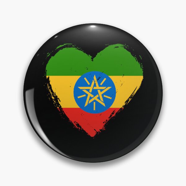 Item preview, Distressed Ethiopia Flag Heart ET designed and sold by shitpostee.