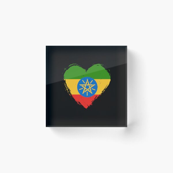 Item preview, Distressed Ethiopia Flag Heart ET designed and sold by shitpostee.
