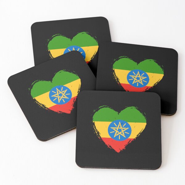 Item preview, Distressed Ethiopia Flag Heart ET designed and sold by shitpostee.