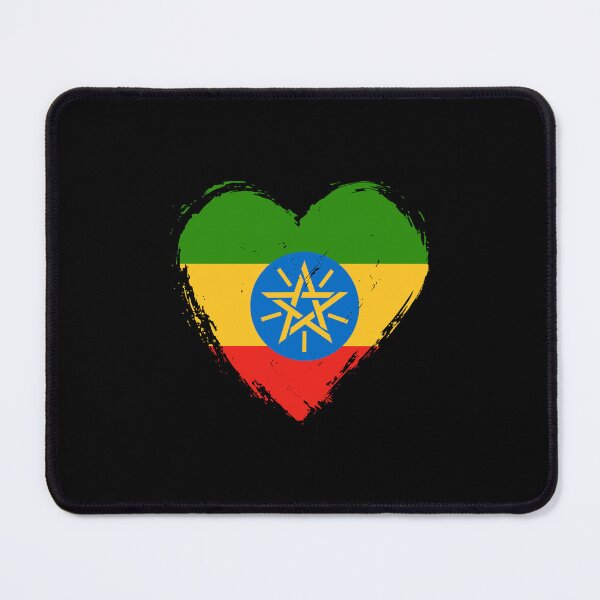 Item preview, Distressed Ethiopia Flag Heart ET designed and sold by shitpostee.