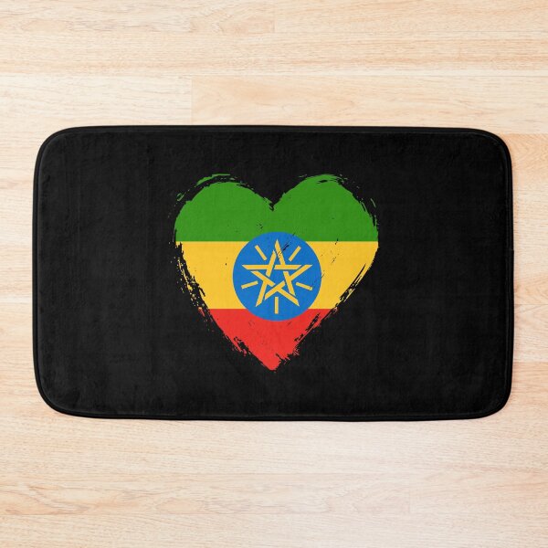 Item preview, Distressed Ethiopia Flag Heart ET designed and sold by shitpostee.