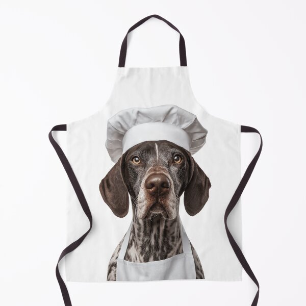 Item preview, Pointer Chef Dog Funny Cooking Apron Hat Cute Pet Portrait designed and sold by LazyOwlStore.