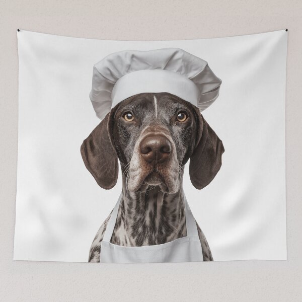 Item preview, Pointer Chef Dog Funny Cooking Apron Hat Cute Pet Portrait designed and sold by LazyOwlStore.