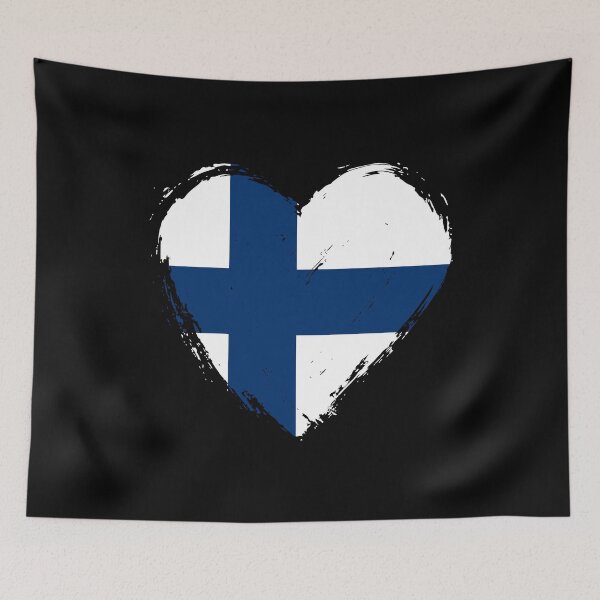 Item preview, Distressed Finland Flag Heart FI designed and sold by shitpostee.
