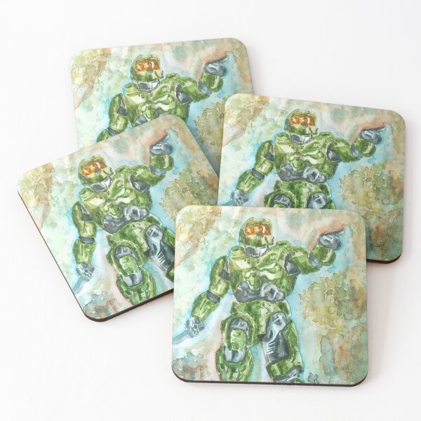 Item preview, Original Watercolor Retro Sci-Fi Soldier Painting – Hand Painted Vintage Video Game Inspired Art designed and sold by WaveAcuarela.