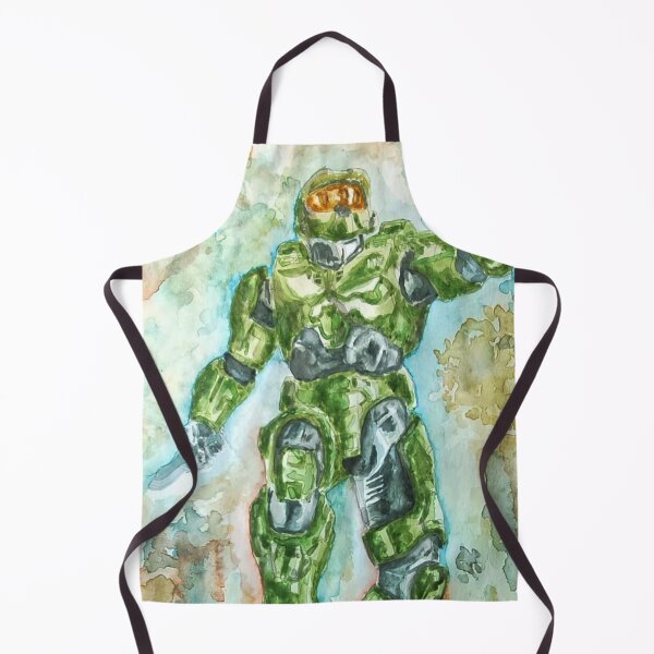 Item preview, Original Watercolor Retro Sci-Fi Soldier Painting – Hand Painted Vintage Video Game Inspired Art designed and sold by WaveAcuarela.