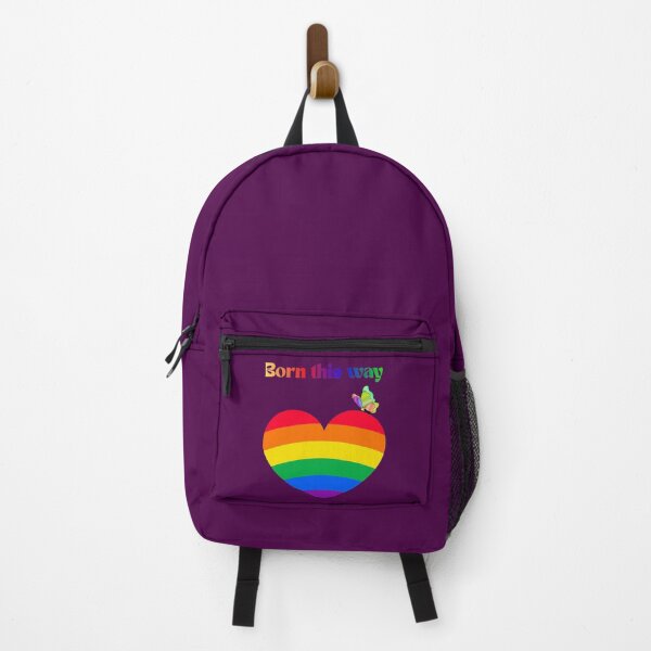 Item preview, Born This Way Rainbow Heart LGBTQ+ Pride Butterfly Art designed and sold by Evelashop.