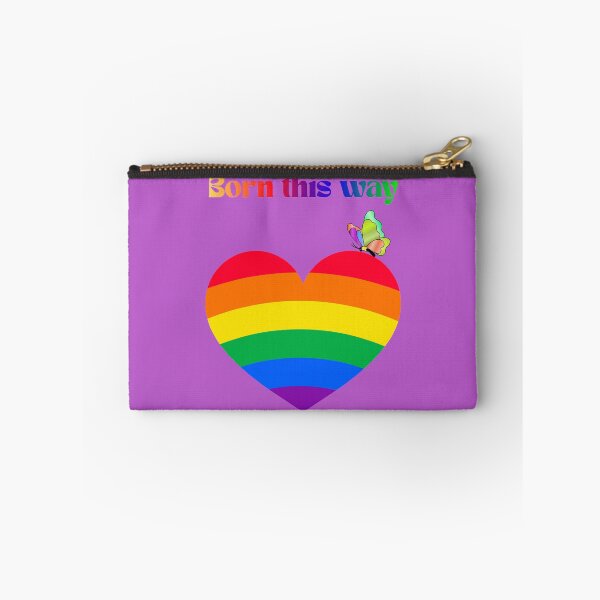 Item preview, Born This Way Rainbow Heart LGBTQ+ Pride Butterfly Art designed and sold by Evelashop.
