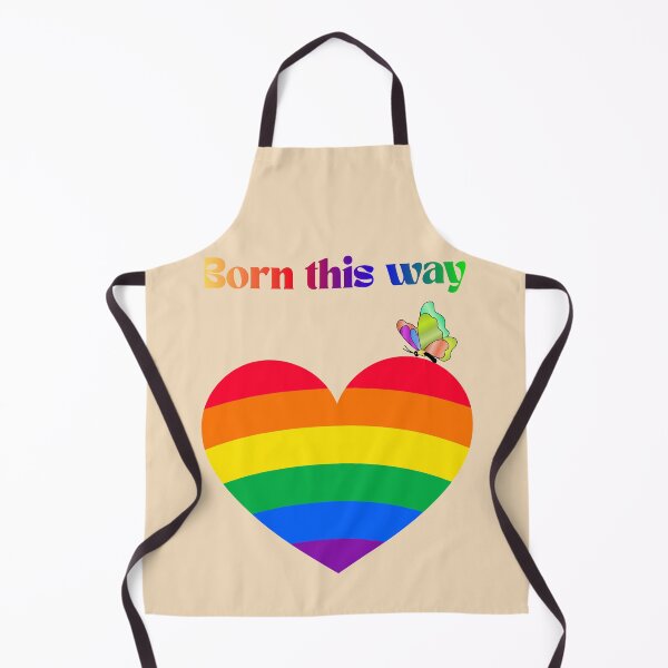 Item preview, Born This Way Rainbow Heart LGBTQ+ Pride Butterfly Art designed and sold by Evelashop.