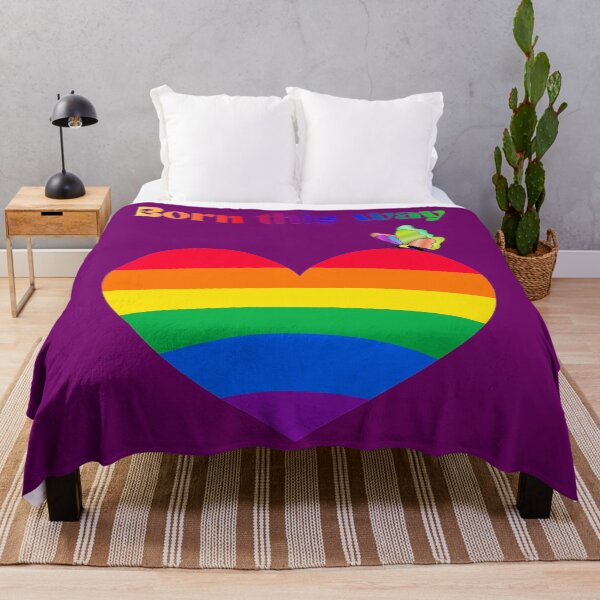 Item preview, Born This Way Rainbow Heart LGBTQ+ Pride Butterfly Art designed and sold by Evelashop.