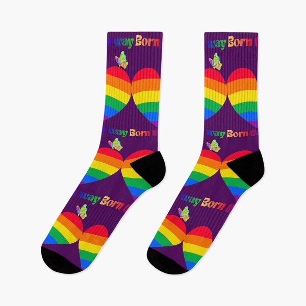 Item preview, Born This Way Rainbow Heart LGBTQ+ Pride Butterfly Art designed and sold by Evelashop.