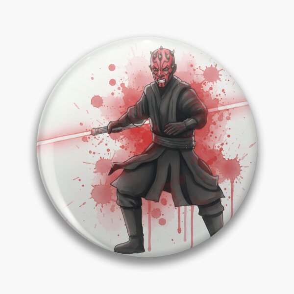 Item preview, Darth Maul Fan Art – Sith Watercolor Red Lightsaber Design – Star Wars Inspired Dark Side Artwork designed and sold by WaveAcuarela.