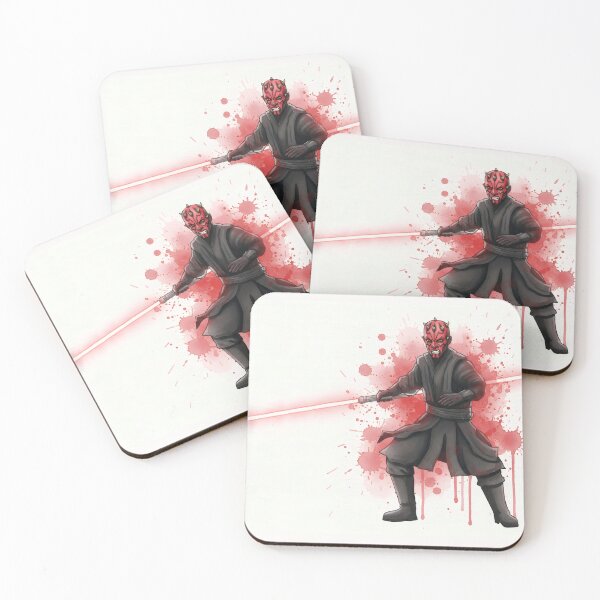 Item preview, Darth Maul Fan Art – Sith Watercolor Red Lightsaber Design – Star Wars Inspired Dark Side Artwork designed and sold by WaveAcuarela.