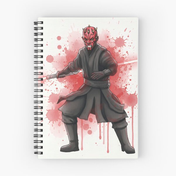 Item preview, Darth Maul Fan Art – Sith Watercolor Red Lightsaber Design – Star Wars Inspired Dark Side Artwork designed and sold by WaveAcuarela.
