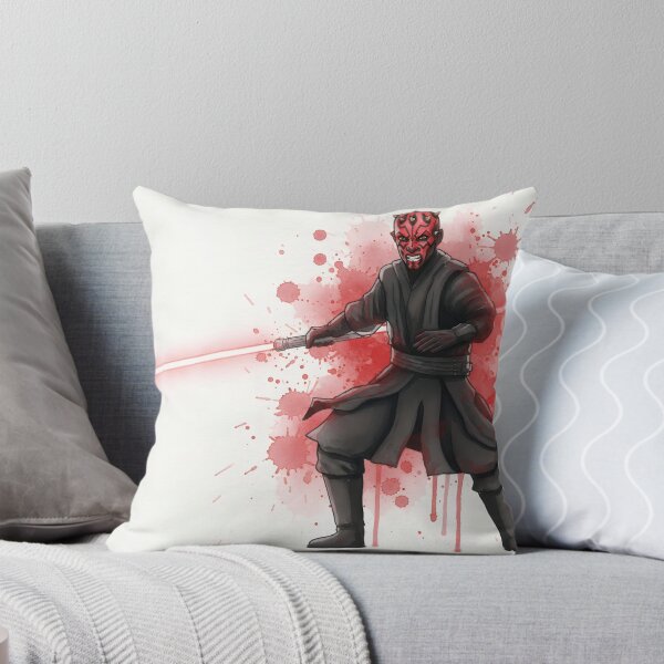 Item preview, Darth Maul Fan Art – Sith Watercolor Red Lightsaber Design – Star Wars Inspired Dark Side Artwork designed and sold by WaveAcuarela.