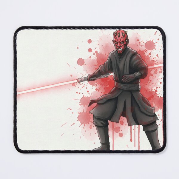 Item preview, Darth Maul Fan Art – Sith Watercolor Red Lightsaber Design – Star Wars Inspired Dark Side Artwork designed and sold by WaveAcuarela.