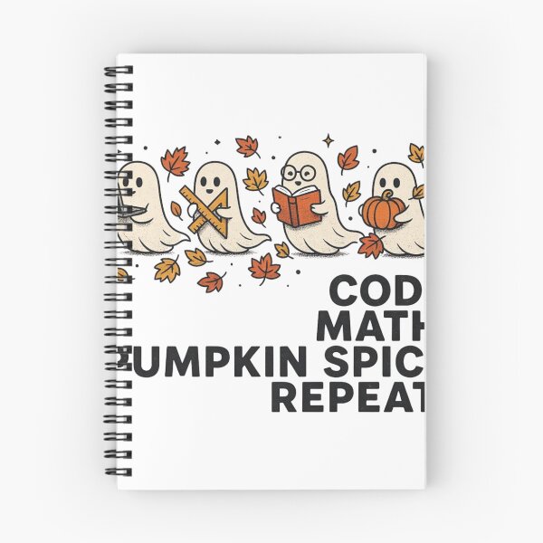 Item preview, Code Math Pumpkin Spice Repeat Spooky CS Teacher Fall designed and sold by OakAndThread.