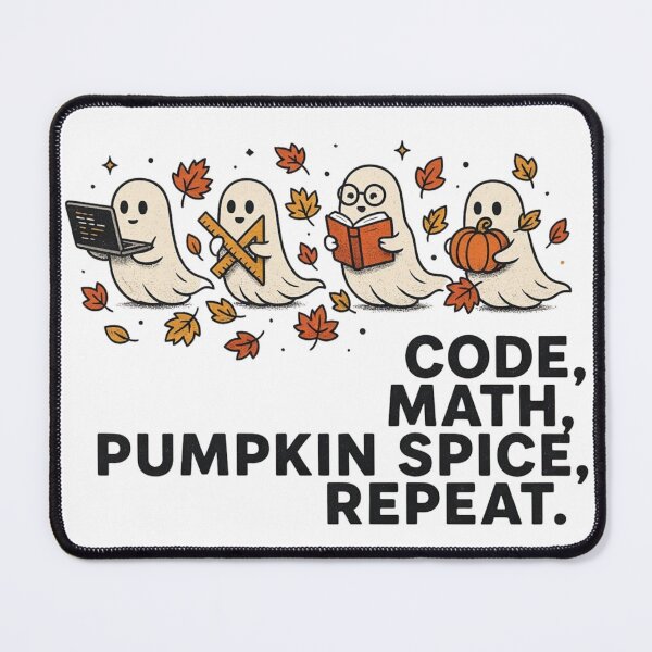 Item preview, Code Math Pumpkin Spice Repeat Spooky CS Teacher Fall designed and sold by OakAndThread.